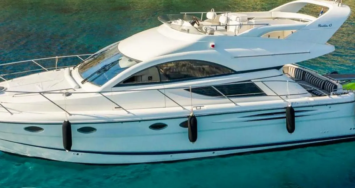 Fairline Phantom 43 private yacht charter Mykonos